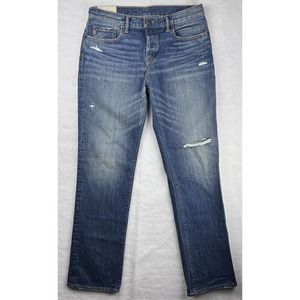 Abercrombie & Fitch Classic Straight Men's Jeans Size 33x32 Blue Denim Dark Wash